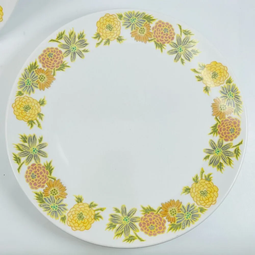 Noritake Progression Sunny Side 9003 Dinner Plates 10.25” Set of 2 MCM Japan